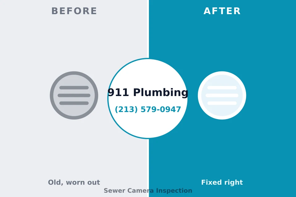 Before and after: plumbing repair Enchanted Hills, IN